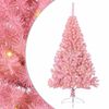 vidaXL Artificial Pre-lit Christmas Tree with 300 LEDs Pink 180 cm PVC