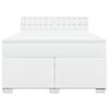 vidaXL Box Spring Bed with Mattress White 140x200 cm Faux Leather