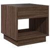 vidaXL Bedside Table with Infinity LED Brown Oak 50x50x50 cm