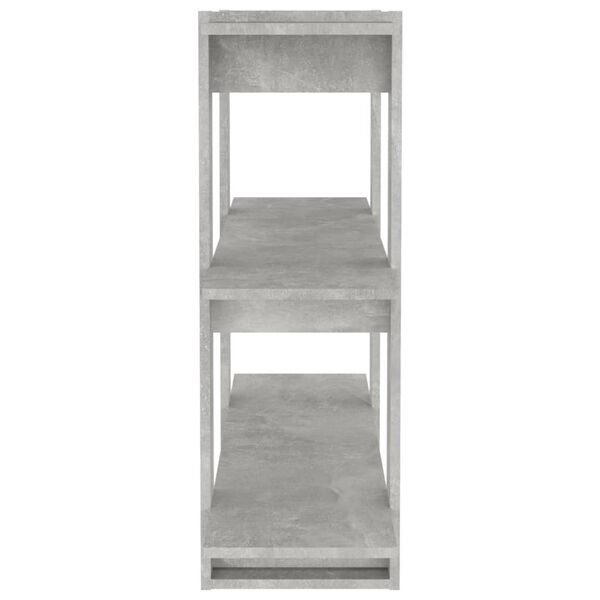 vidaXL Book Cabinet/Room Divider Concrete Grey 100x30x87 cm