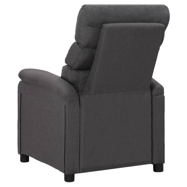 vidaXL Wing Back Massage Chair Dark Grey Fabric