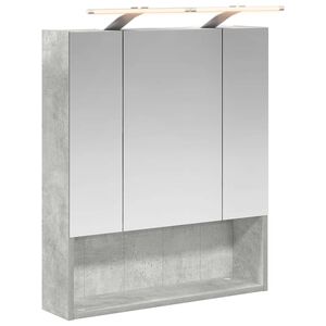 vidaXL Bathroom Mirror Cabinet Concrete Grey 60 x 14.5 x 70 cm