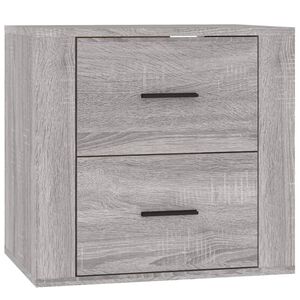 vidaXL Wall-mounted Bedside Cabinet Grey Sonoma 50x36x47 cm
