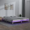 vidaXL LED Bed Frame without Mattress 200x200 cm Solid Wood