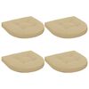 vidaXL 4-Piece Seat Cushions 4 pcs 100% Polyester Beige 45 x 45 x 5 cm