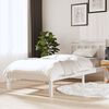 vidaXL Bed Frame without Mattress White Solid Wood 90x200 cm (810003+814075)