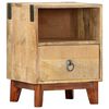 vidaXL Bedside Cabinet 40x30x52 cm Solid Rough Mango Wood
