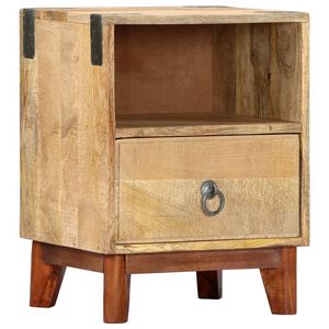 vidaXL Bedside Cabinet 40x30x52 cm Solid Rough Mango Wood