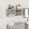 vidaXL Bathroom Wall Cabinet Concrete Grey 100x25x40 cm Engineered Wood