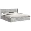 vidaXL Bed Frame with Storage and Headboard Concrete Grey