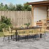 vidaXL Garden Dining Set 9 pcs Brown Poly Rattan