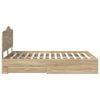 vidaXL Bed Frame with Drawer Sonoma Oak 140 x 200 cm Engineered Wood