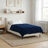 vidaXL Summer Duvet Quilted Dark Blue 140 x 220 cm Microfiber