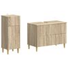 vidaXL 2 Piece Bathroom Cabinet Set DELFT Sonoma Oak Engineered Wood
