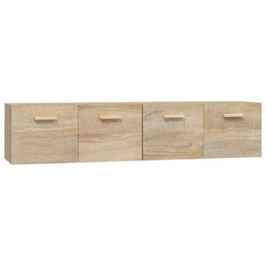vidaXL Wall Cabinets 2 pcs Sonoma Oak 80x35x36.5 cm Engineered Wood