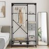 vidaXL Wardrobe with Drawers Grey Sonoma 100x40x180 cm Engineered Wood