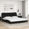 vidaXL Bed Frame without Mattress "Hvar" Black 180x200 cm Super King Faux Leather
