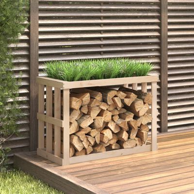 vidaXL Outdoor Log Holder 108x52x74 cm Solid Wood Pine