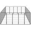 vidaXL 24-Panel Dog Playpen Black 50x100 cm Powder-coated Steel