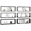 vidaXL Wall Cube Shelf 6 pcs High Gloss Black 80x15x26.5cm Engineered Wood