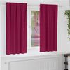 vidaXL Blackout Curtains with Rings 2 pcs Wine Red 175 x 140 cm