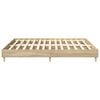 vidaXL Bed Frame No Mattress Sonoma Oak 200x200 cm Engineered Wood