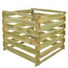vidaXL Slatted Compost Bin 0.54 m3 Square Wood