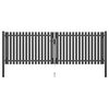 vidaXL Garden Fence Gate Steel 400x100 cm Anthracite