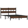 vidaXL Bed Frame without Mattress Brown Oak 137x190 cm Engineered Wood