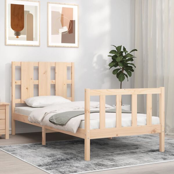 vidaXL Bed Frame without Mattress 100x200 cm Solid Wood Pine