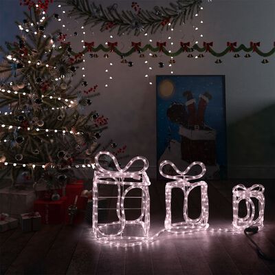 vidaXL Christmas Decoration Gift Boxes with 180 LEDs Indoor Outdoor