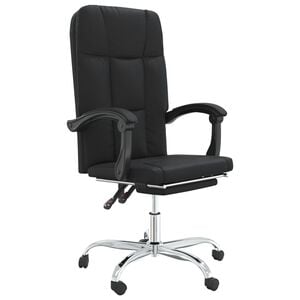 vidaXL Reclining Office Chair Black Faux Leather