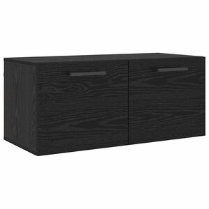 vidaXL Wall Cabinet 80 x 36.5 x 35 cm Engineered Wood Black oak