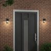 vidaXL Outdoor Wall Lights 2 pcs Black 12 x 7 x 15 cm Stainless steel