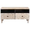 vidaXL Coffee Table with Drawer White 80 x 54 x 40 cm Solid Mango Wood