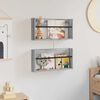 vidaXL Magazine Rack 2 pcs Grey Sonoma 60 x 12 x 30 cm Engineered Wood