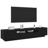 vidaXL TV Cabinet Set 2 pcs Black 200 x 35 x 40 cm Engineered Wood