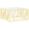 vidaXL Coffee Table Gold 80x80x40 cm Stainless Steel and Glass