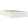 vidaXL Bed Frame without Mattress with Drawers White 150x200 cm King Size Solid Wood Pine