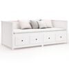 vidaXL Day Bed without Mattress White 80x200 cm Solid Wood Pine