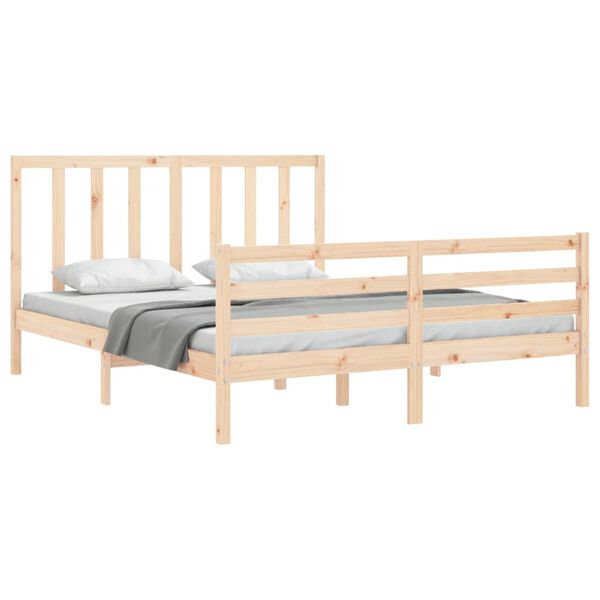 vidaXL Bed Frame without Mattress 160x200 cm Solid Wood Pine