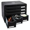 Exacompta Store-Box Desktop Drawer Set Maxi with 6 Drawers Glossy Black
