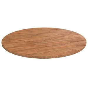 vidaXL Round Table Top Light Brown &Oslash;60x1.5 cm Treated Solid Wood Oak