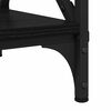 vidaXL Side Table Black Oak 55 x 38 x 45 cm Engineered Wood