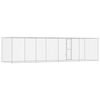 vidaXL Dog Cage Silver 800 x 200 x 200 cm Galvanised Steel