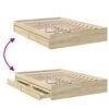 vidaXL Bed Frame with Drawers without Mattress Sonoma Oak 120x190 cm Small Double