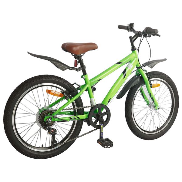 vidaXL Kids Bike 24'' 6-Speed for 8-12 Years Old Green