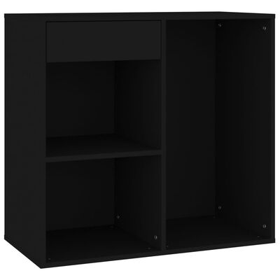 vidaXL Cosmetic Cabinet Black 80x40x75 cm Engineered Wood