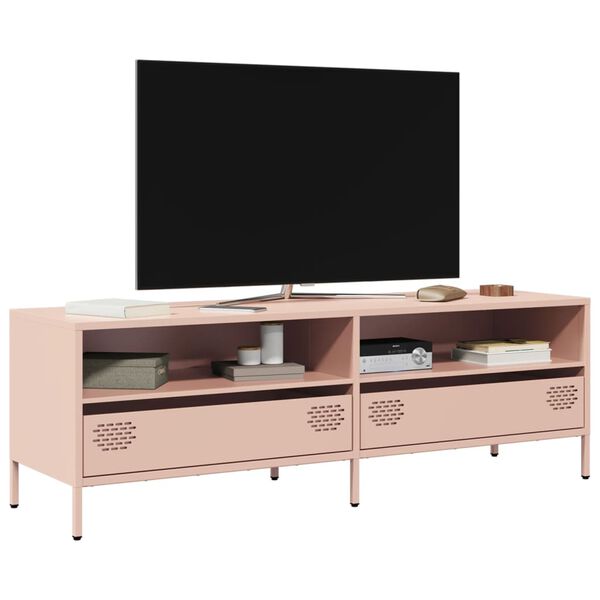 vidaXL TV Cabinet Pink 135x39x43.5 cm Cold-rolled Steel