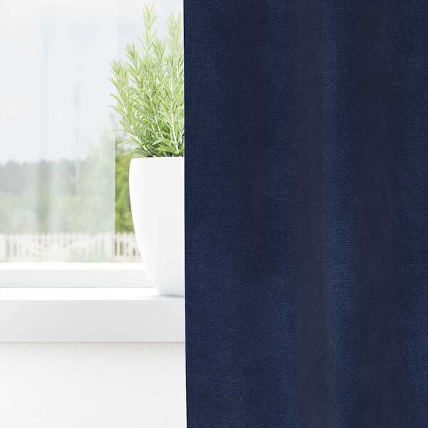 vidaXL Blackout Curtains 2 pcs Dark Blue 140 x 245 cm Velvet